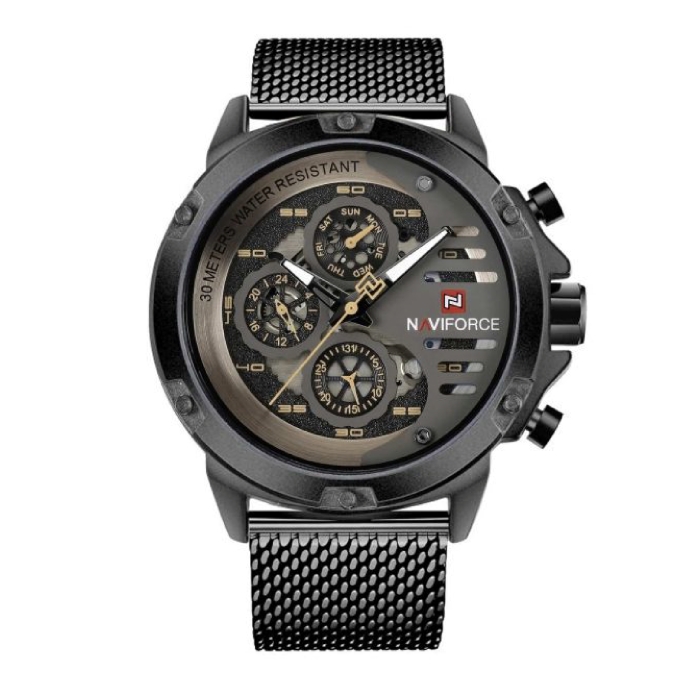 NF9110-gold ساعت ناوی فورس مردانه مدل NF9110